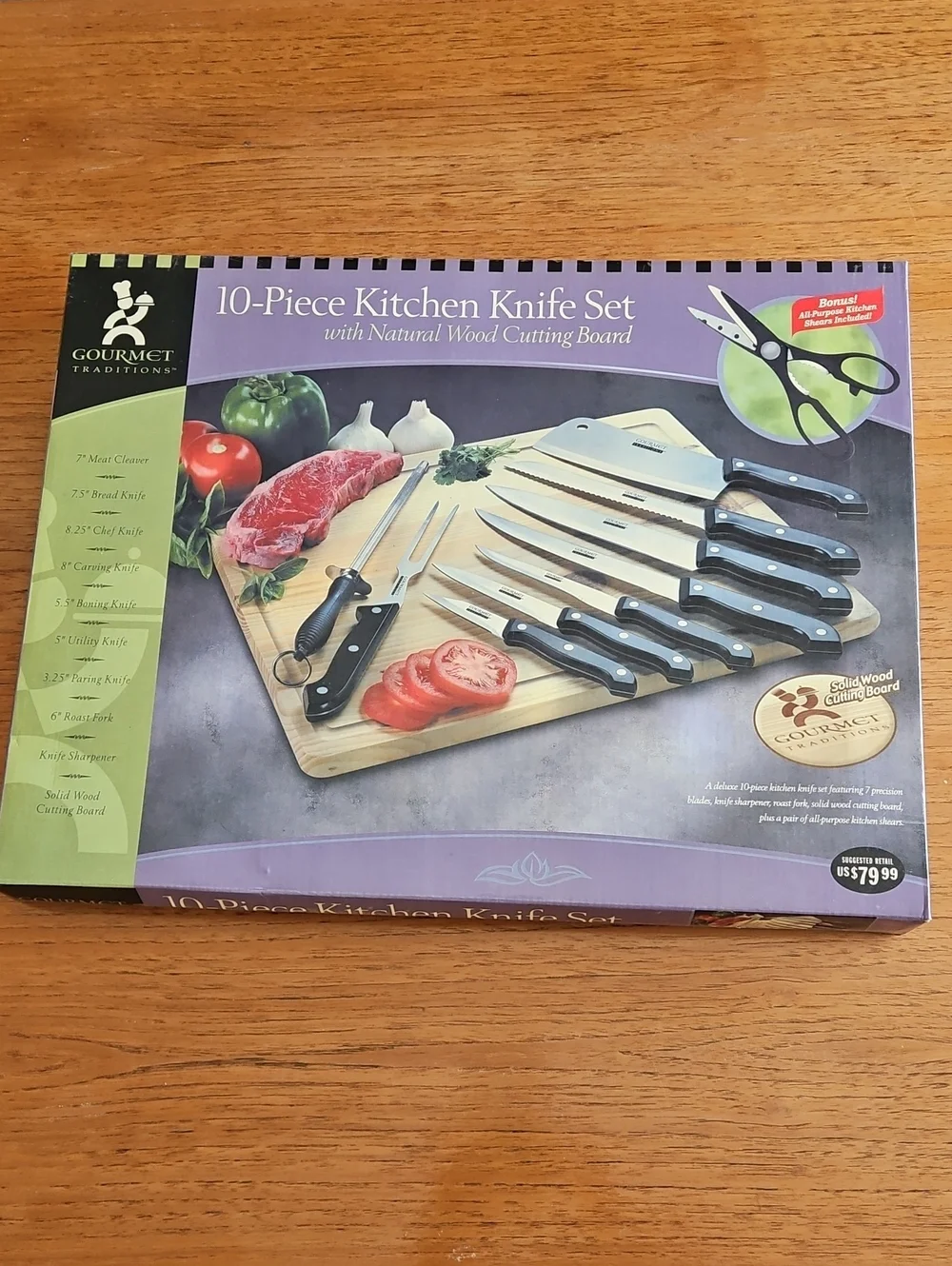 Gourmet Traditions 10 Piece Kitchen Knife Set